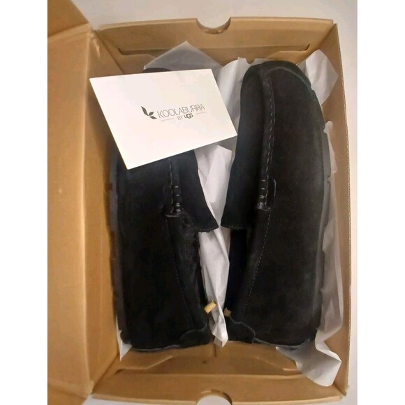 UGG Mens Sz 13 Tipton Loafers Indoor Outdoor Black Suede Comfort Slippers NIB main image 7